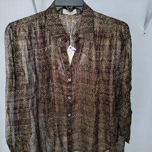 Maison Hotel , shirt, L size, Brown and shining